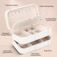 Small Travel Jewelry Box with Double Zipper