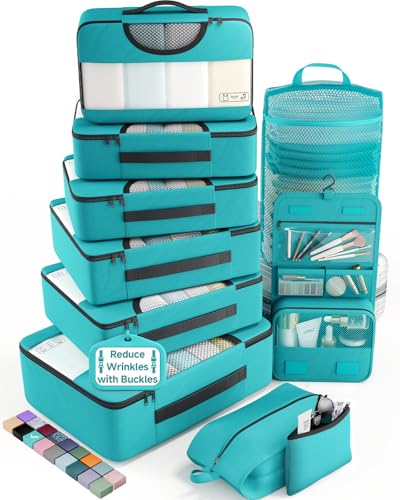 10 Set Packing Cubes for Travel Essentials (10 Count)