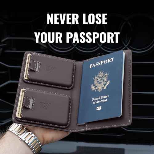 Passport Wallet with AirTag Holder