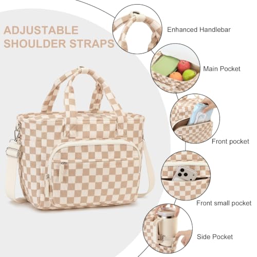 Insulated Lunch Box for Work with Cup Holder