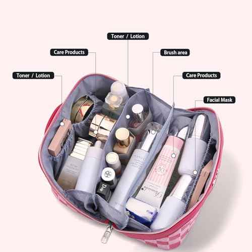 Travel Makeup Bag Cosmetic Bags for Women (3 Count)