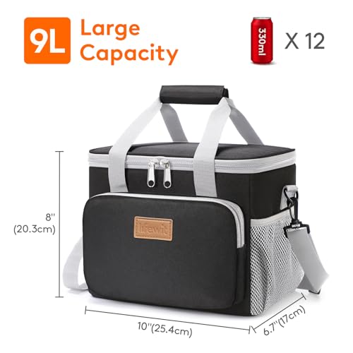 Medium Lunch Bag (Gray & Black / Medium(9L))