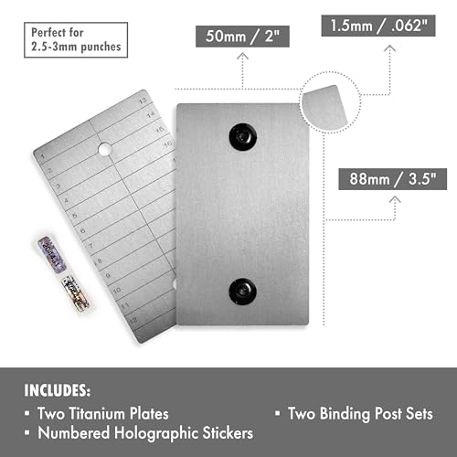 Titanium Bitcoin Seed Plates for Ultra