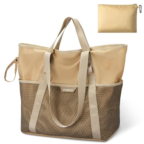 Large Beach Bag with Zipper