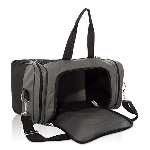 17" Blank Duffle Bag in Gray and Black