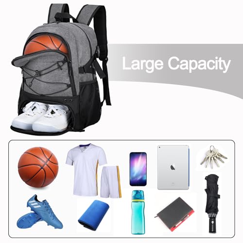 Basketball Backpack with Ball Compartment