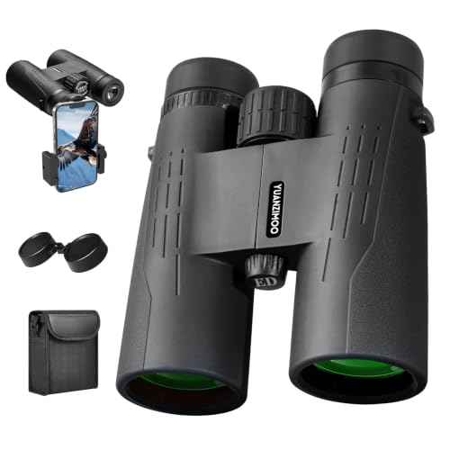 12x42 HD Binoculars for Adults High Powered Binoculars with Upgraded Phone Adapter Binocular with Low Light Night Vision for Bird Watching Hunting Outdoor Sports Concerts Black