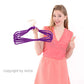 Velvet Hangers 50 Pack Non Slip Heavy Duty Dark Purple Rose Gold Hook (50 Count)