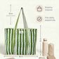 100% Cotton Quilted Tote Bag For Women