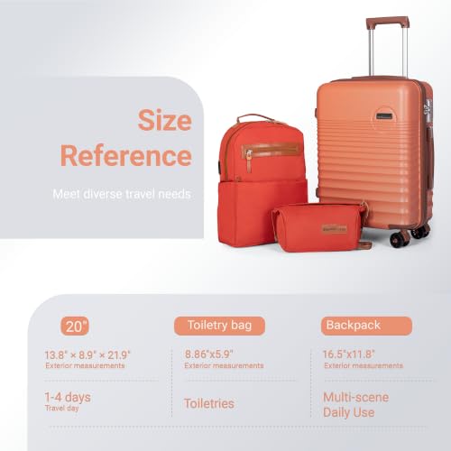Carry On Luggage 22x14x9 Airline Approved Suitcase with Wheels