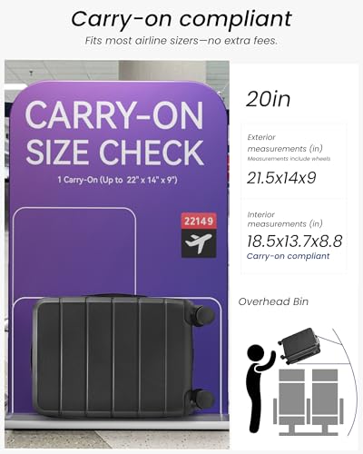 Carry On Luggage 22x14x9 Airline Approved