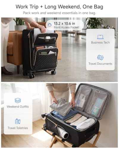 Expandable Softside Carry On Suitcase