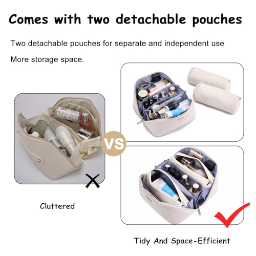 Travel Makeup Bag Cosmetic Bags for Women (3 Count)