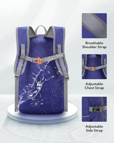 Small Lightweight Packable Hiking Backpack Foldable Travel Daypack