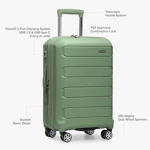 Pagosa Hardshell Expandable Luggage with Spinner Wheels