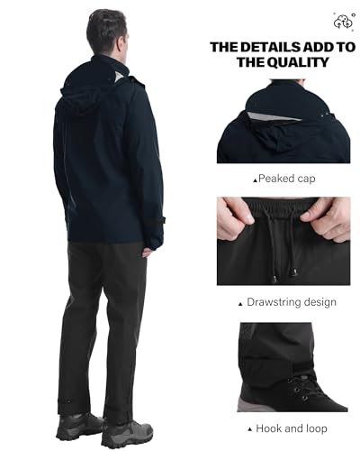 Rain Suit Waterproof Breathable Lightweight 2 (2 Count)
