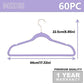 Velvet Hangers 60 Pack Non Slip Light Purple Rose Gold Hooks (60 Count)