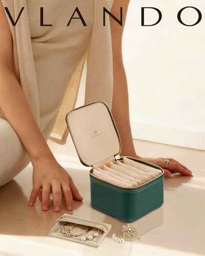 Travel Jewelry Case with Clear 6 Velvet Bags