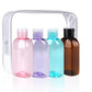 Travel Size Containers Travel Shampoo Bottles 4pcs 3.4oz TSA Approved Travel Containers for Toiletries Leak Proof Refillable Lotion Containers with Flip Cap Small Plastic Squeeze Bottles (4 Count)