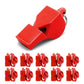 Emergency Whistles with Lanyard 10 Pack Red Safety Whistle for Lifeguard Outdoor Emergency Camping Hiking Boating Loud Signaling Whistles