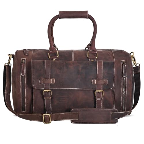 Genuine Leather Duffle Bag for Men