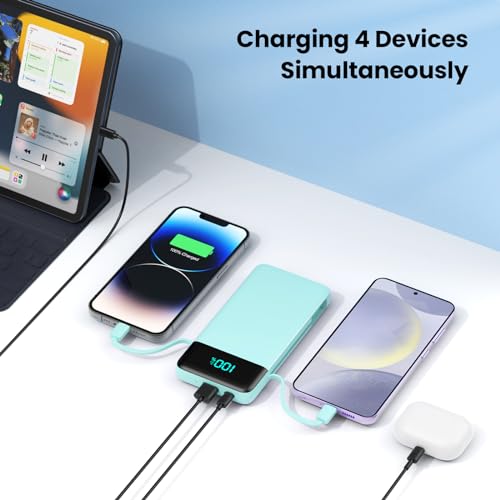 Portable Charger Power Bank for iPhone with Built
