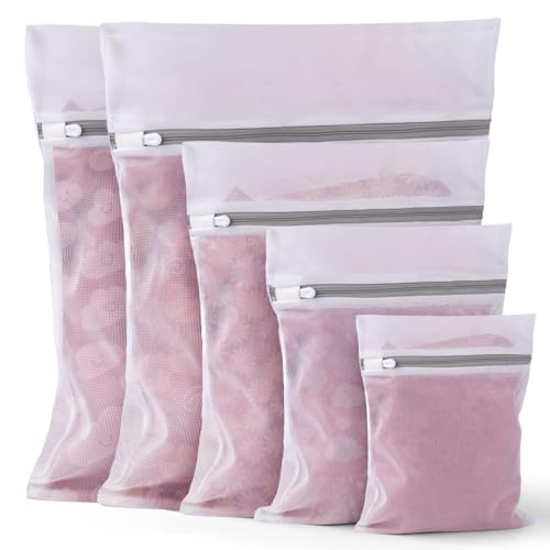 5Pcs Laundry Bags Mesh Wash Bags (5 Count)