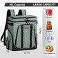Insulated Cooler Bags for Travel Women 36cans Soft Cooler Backpack 18 Hours Cooling Lunch Backpack for Men Work for Camping Picinic Beach Grayish ArmyGreen 30L