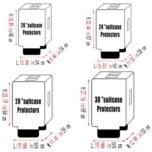 3-Piece Set (20/24/28 Inch) Clear Suitcase Cover (Black Trim) (3 Count)