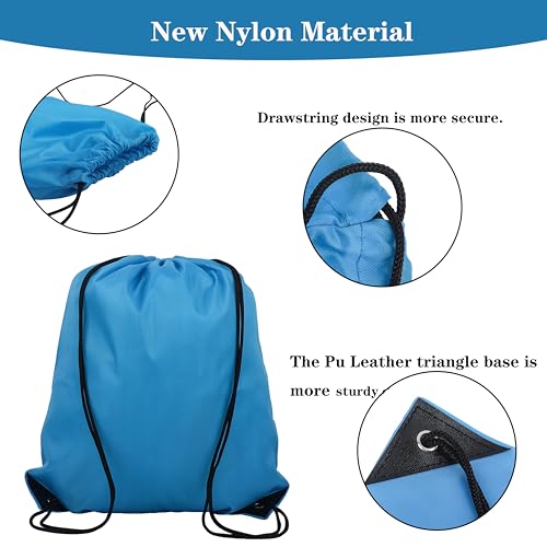 42 Pcs Drawstring Backpack Bags Sack Pack Cinch Tote Sport Storage Polyester Bag for Gym Traveling（20 Colors） (42 Count)