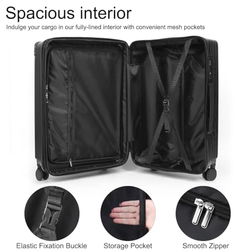 Black Luggage Set 3 Piece (3 Count)