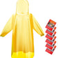 6 & 20 & 50 Pack Disposable Rain Ponchos for Adults (20 Count)
