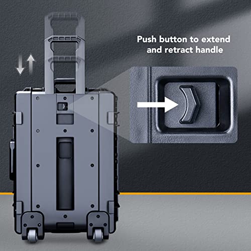 HC 6030 Large Waterproof Hard Case with Wheels and Customizable Foam
