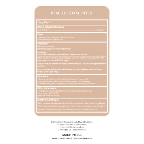 Beach Coco Hydrating Hand Sanitizer Spray (5 Fl Oz)