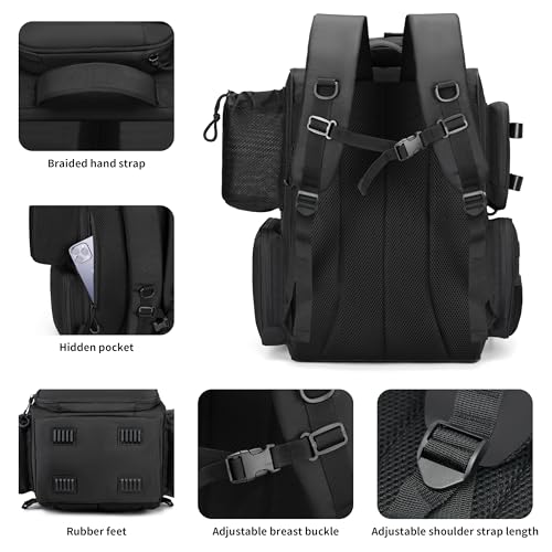 Fishing Tackle Backpack with Rod Holders