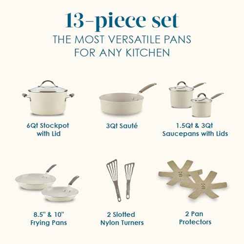 Cucina Ceramic Nonstick Cookware Pots and Pans Set