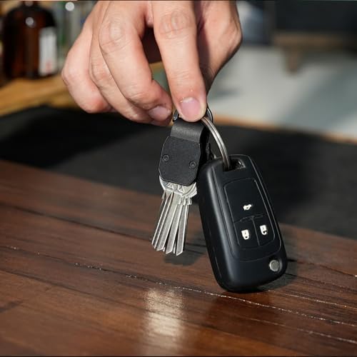 Compact Aluminum Carbon Fiber Mini Key Organizer Holder Keychain
