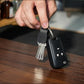 Compact Aluminum Black Mini Key Organizer Holder Keychain