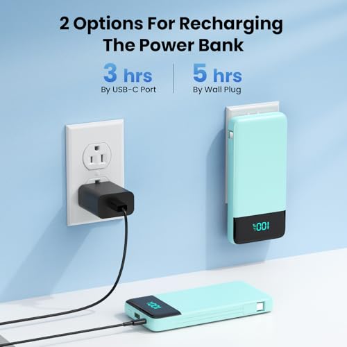 Portable Charger Power Bank for iPhone with Built
