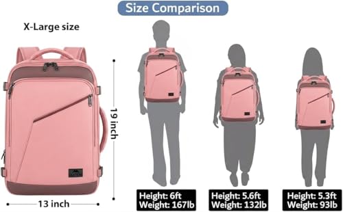 Pink Grey Travel Backpack for Women