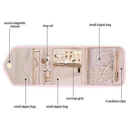 Travel Jewelry Organizer Case Foldable Jewelry Roll
