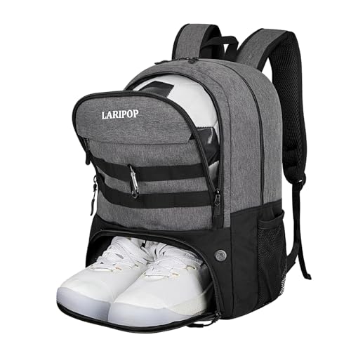 Soccer Backpack Bag with Ball Holder Ventilated Shoe Compartment Large Capacity Sports Gear Bag for Basketball Volleyball Gym