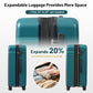 Luggage Sets Durable Hardshell 3 Piece Suitcase with Bags (5 Count)