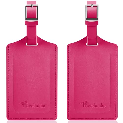 2 Pack Luggage Tags for Suitcases Airplane Travel Essentials (2 Count)