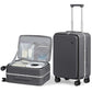 20 Inch Carry On Luggage 22x14x9 Airline Approved PC Hard Shell Suitcase Top Opening Aluminum Frame Travel Suitcases with Wheels