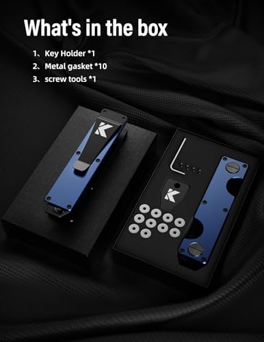 Key Organizer Key Holder Compact Key Case Minimalist Metal Key Chain Key Holder for Keychain Secures 8