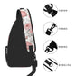 Sling Bag Floral Vintage Hiking Daypack Crossbody Shoulder Backpack Travel Chest Pack for Men Women
