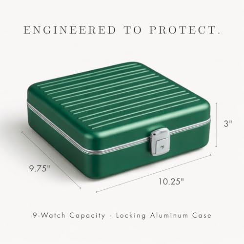 Prague Aluminum Watch Case in Hunter Green