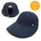 Womens Sunblocker UPF 50 Wide Brim Ponytail Sun Hat