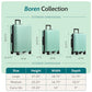 Boren Expandable Hardside Rugged Travel Luggage with 8 Spinner Wheels